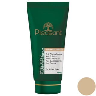 کرم ضد آفتاب مدل رنگی SPF۵۰ پلزنت ۴۰ میلی لیتر نچرال