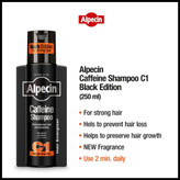 شامپو ضد ریزش Black Edition C1 آلپسین حجم250میلی لیتر